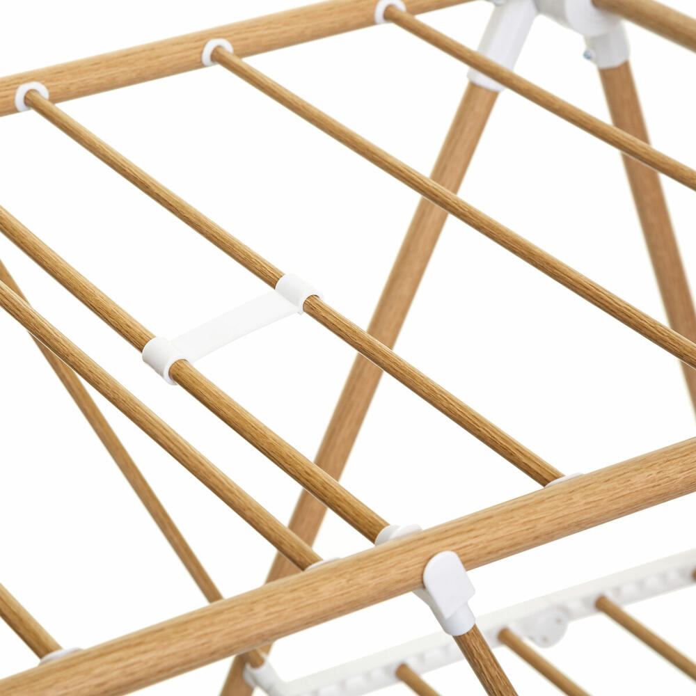 5five Simply Smart Klappbarer Wäscheständer Bara Holzoptik, Kunststoff, Stahl, Braun, 13 M, 157389