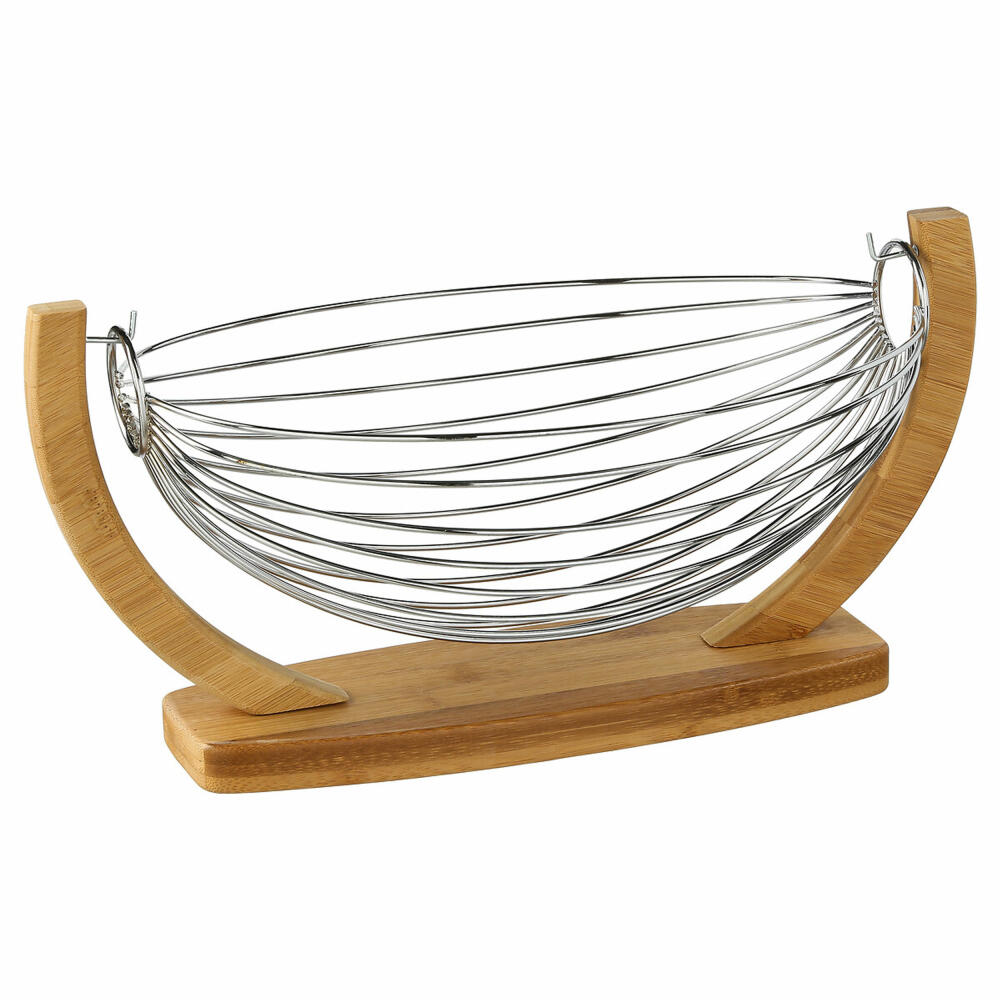 5five Simply Smart fruit basket with swing suspension, bamboo, metal, 36 x 21 cm, 100179