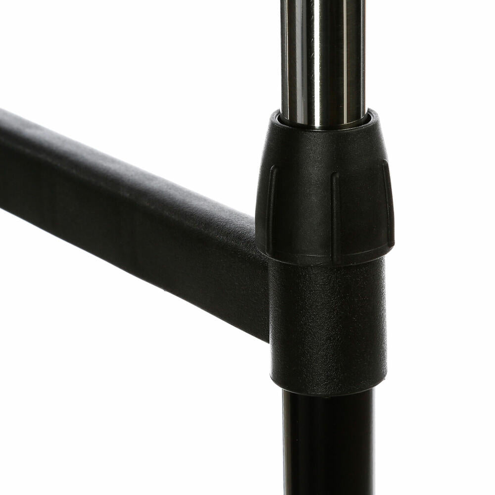 5five Simply Smart Doppel-Rollkleiderständer Icare, Stahl, PP-Kunststoff, Schwarz, 170 cm, 105343