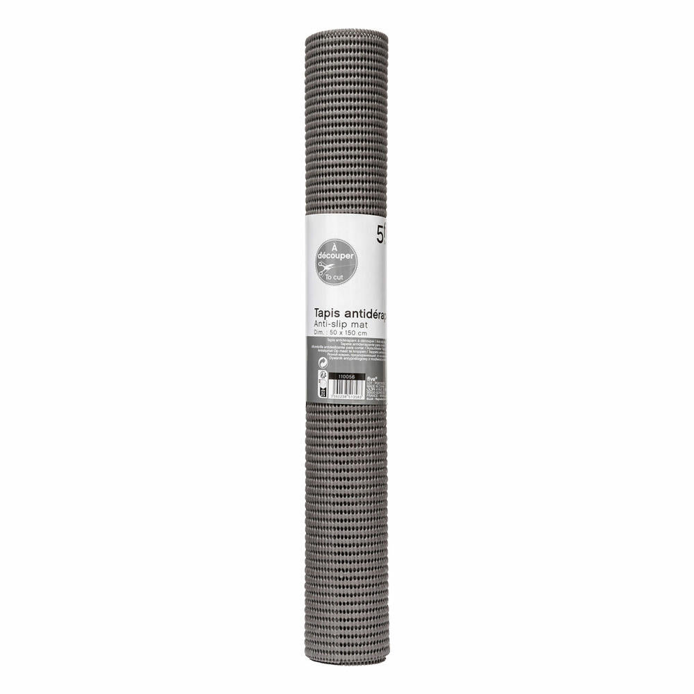5five Simply Smart Anti-Rutsch-Matte zum Zurechtschneiden, PVC-Schaum, Grau, 50 x 150 cm, 110056