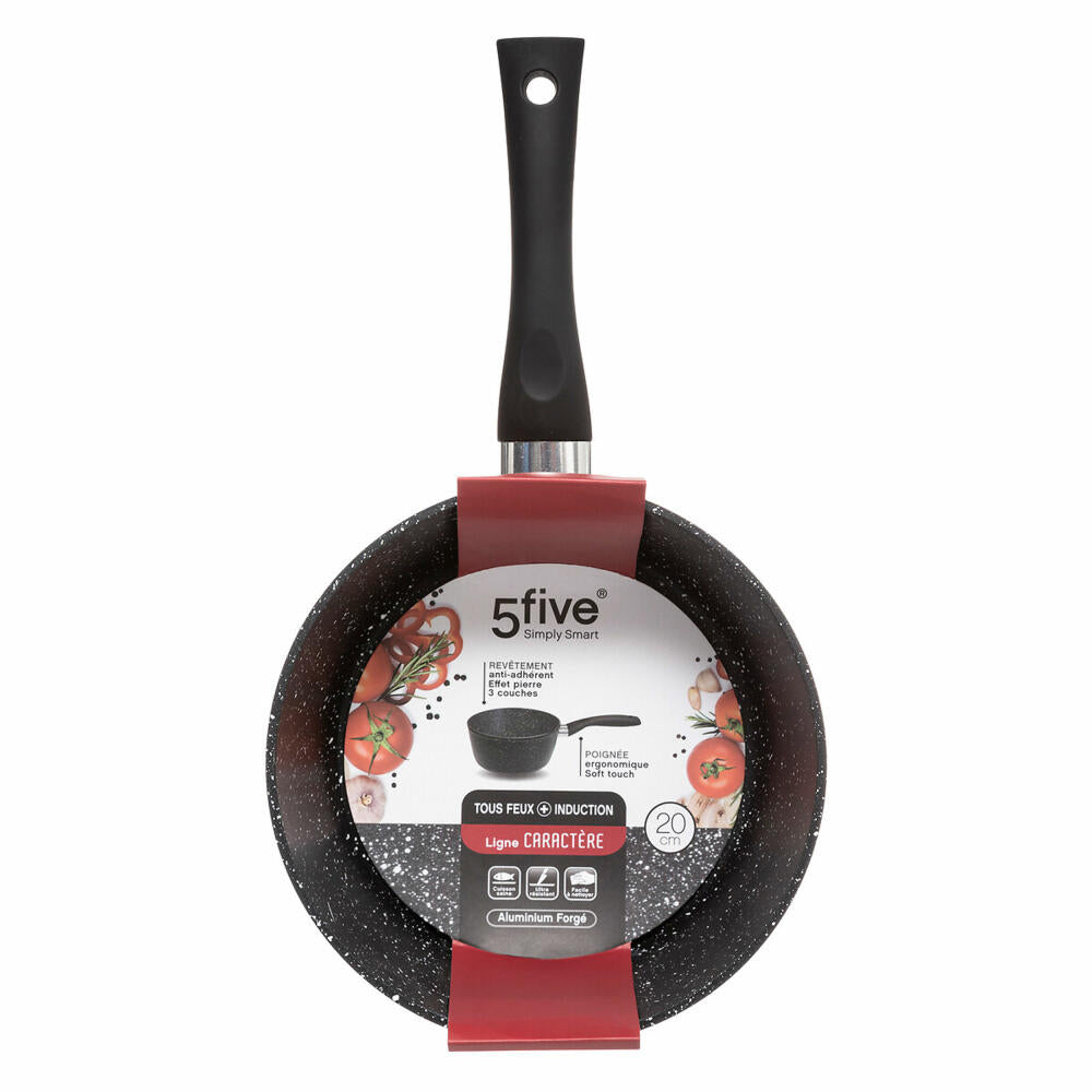 5five Simply Smart Casserole Caractere, Saucepan, Aluminium, Plastic, Black, 20 cm, 111007