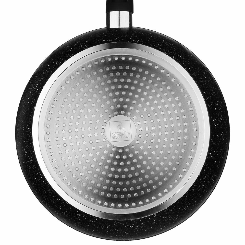 5five Simply Smart Sauteuse Caractere with lid, sauté pan, aluminum, plastic, glass, black, 28 cm, 111011