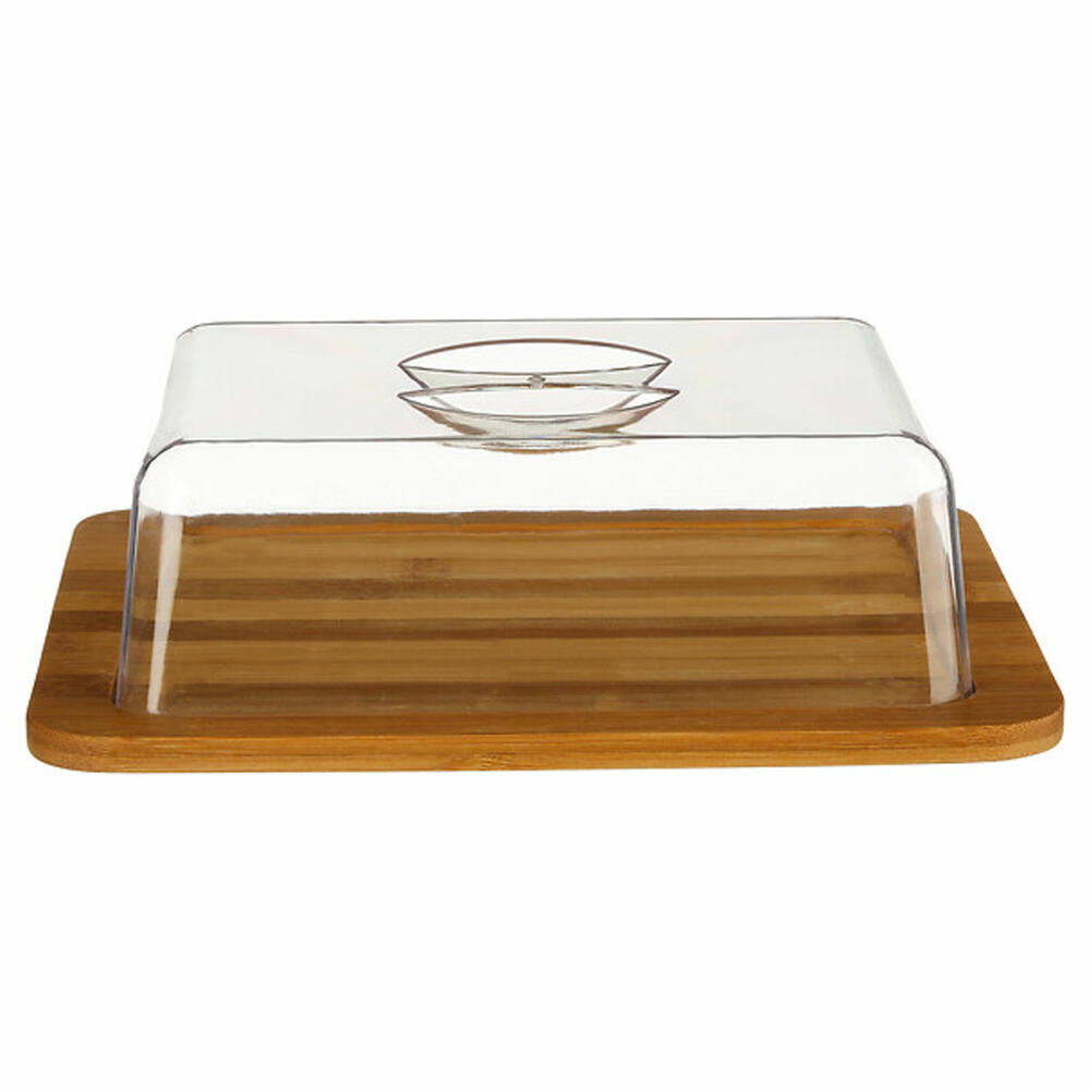 5five Simply Smart cheese cover, cheese box, bamboo, plastic, transparent, 26 x 20 cm, 111534