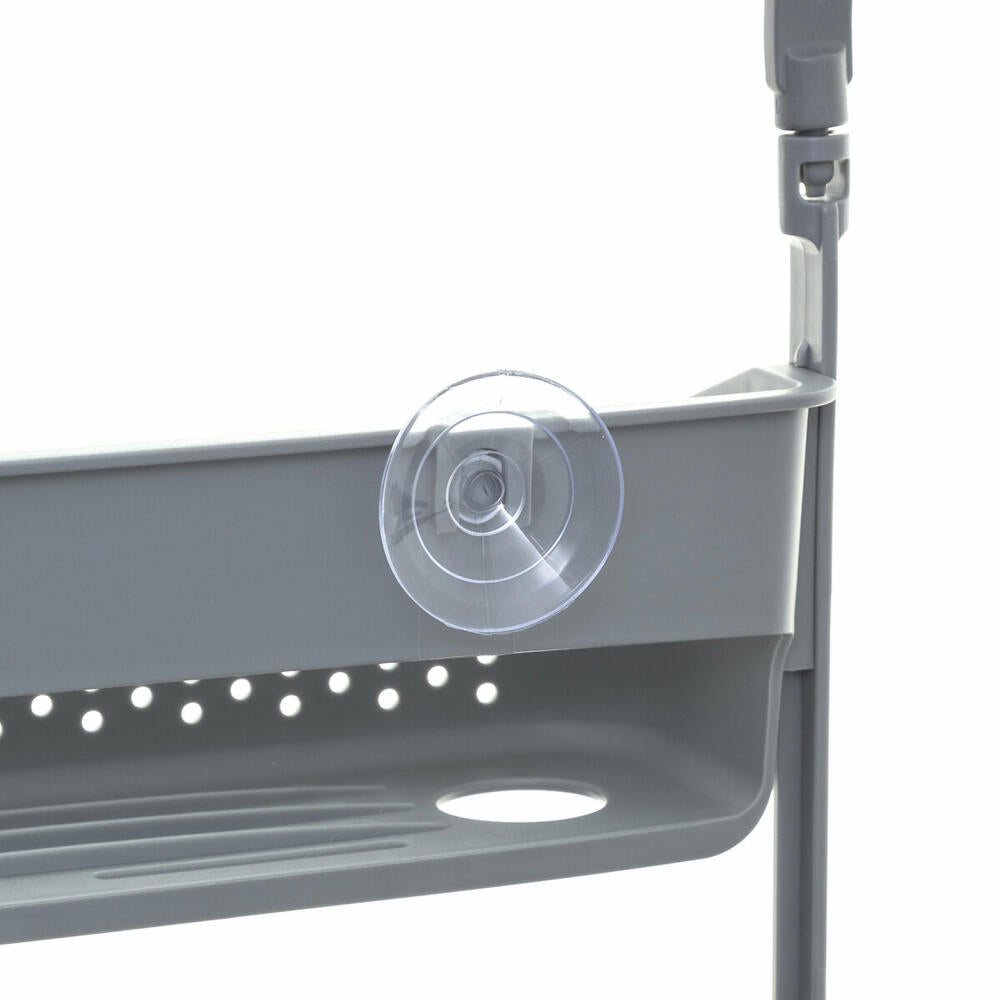 5five Simply Smart Duschregal mit 2 Ebenen, PP-Kunststoff, TPE, Grau, 160922B
