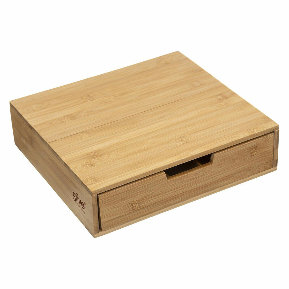 5five Simply Smart coffee capsule rack with drawer, capsule holder, for up to 64 capsules, bamboo, 151259