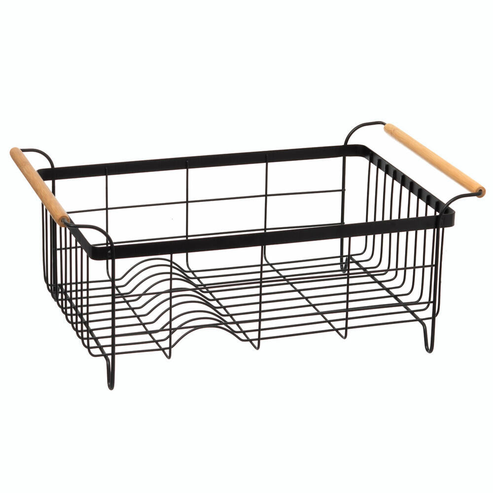 5five Simply Smart Abtropfgestell Blackwood mit Abtropfmatte, Trockengestell, Metall, Kunststoff, Schwarz, 167790