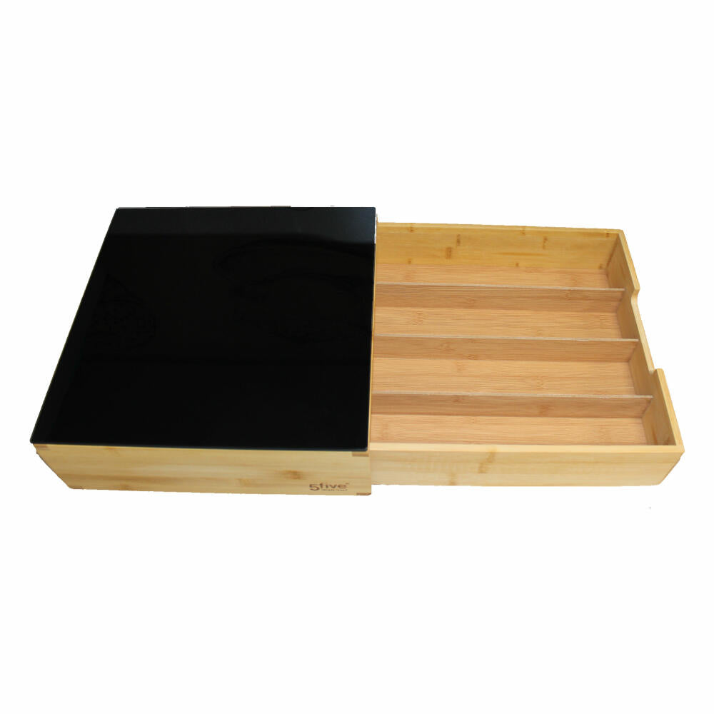 5five Simply Smart Kapselregal mit Schublade, Kaffeekapselständer, Holz mit Glasplatte, 167753