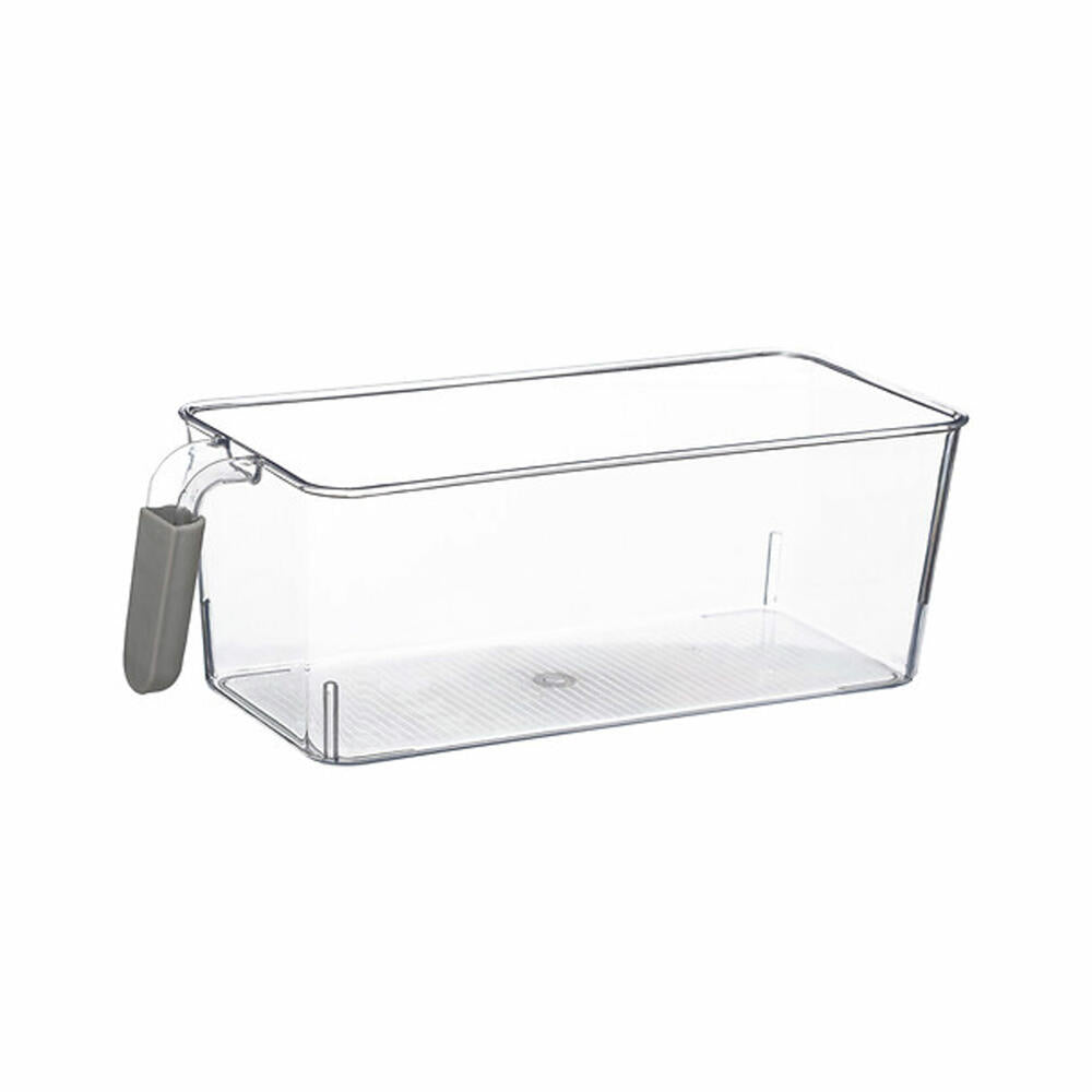 5five Simply Smart Refrigerator Storage Box S with Handle, PET Plastic, Rubber, Transparent, 167787