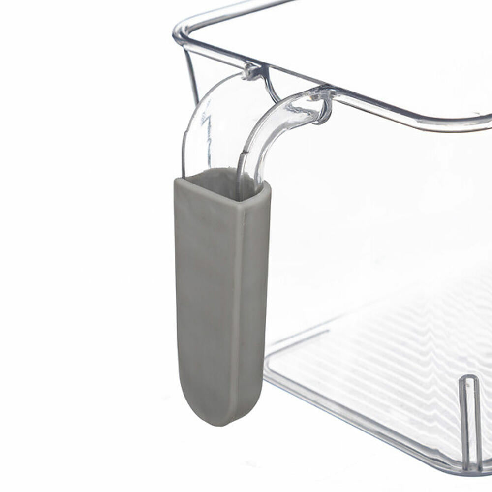 5five Simply Smart Refrigerator Storage Box S with Handle, PET Plastic, Rubber, Transparent, 167787