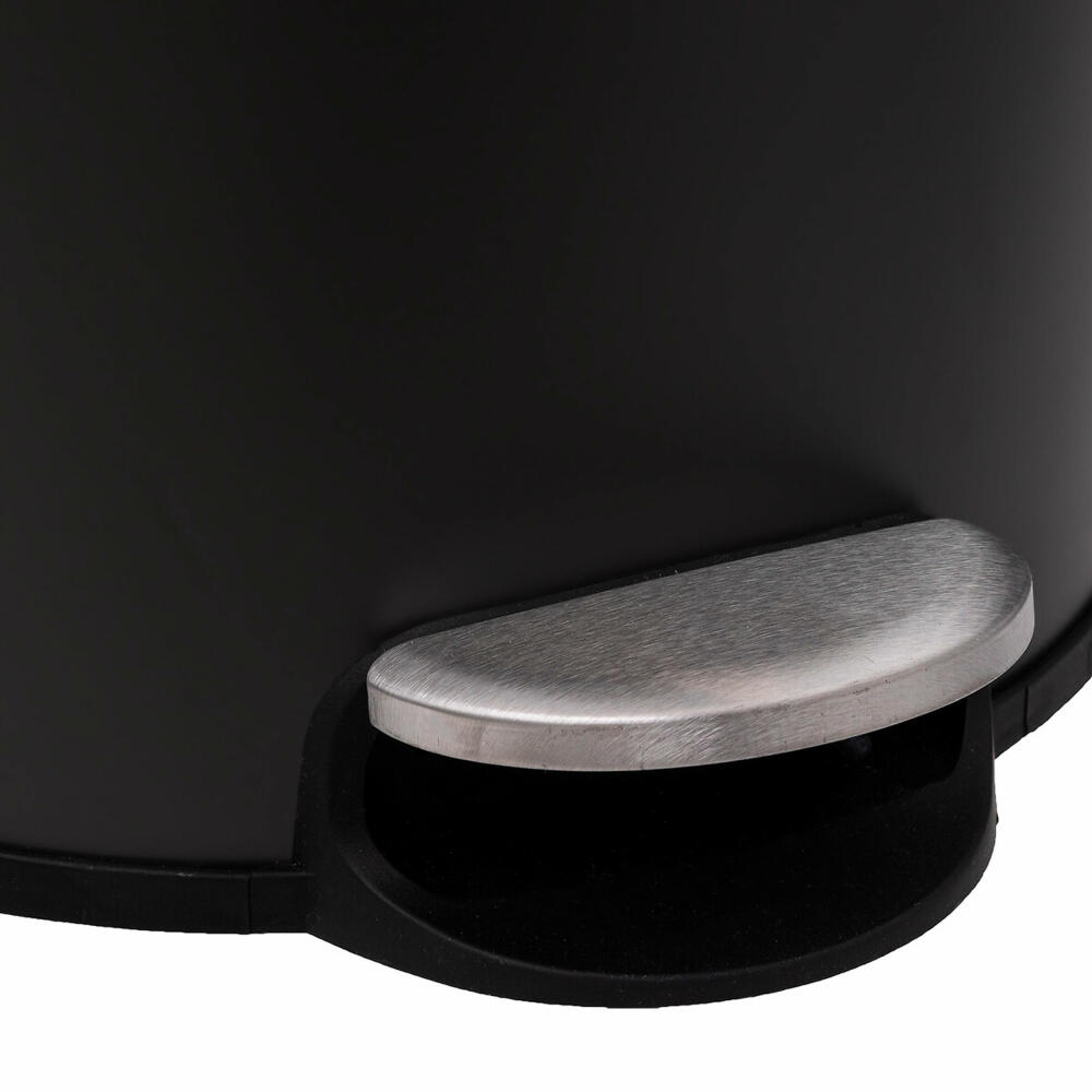 5five Simply Smart Abfalleimer Modern Color, Stahl, Bambus, Kunststoff, Schwarz, 30 Liter, 164646A