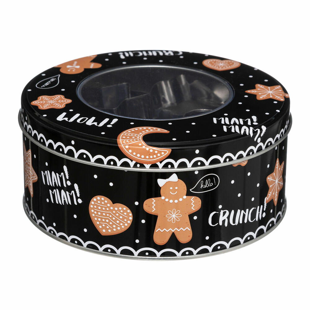 5Five Simply Smart Cookie Jar with 8 Cutters, Biscuit Jar, Metal, 13.5 cm, 136157