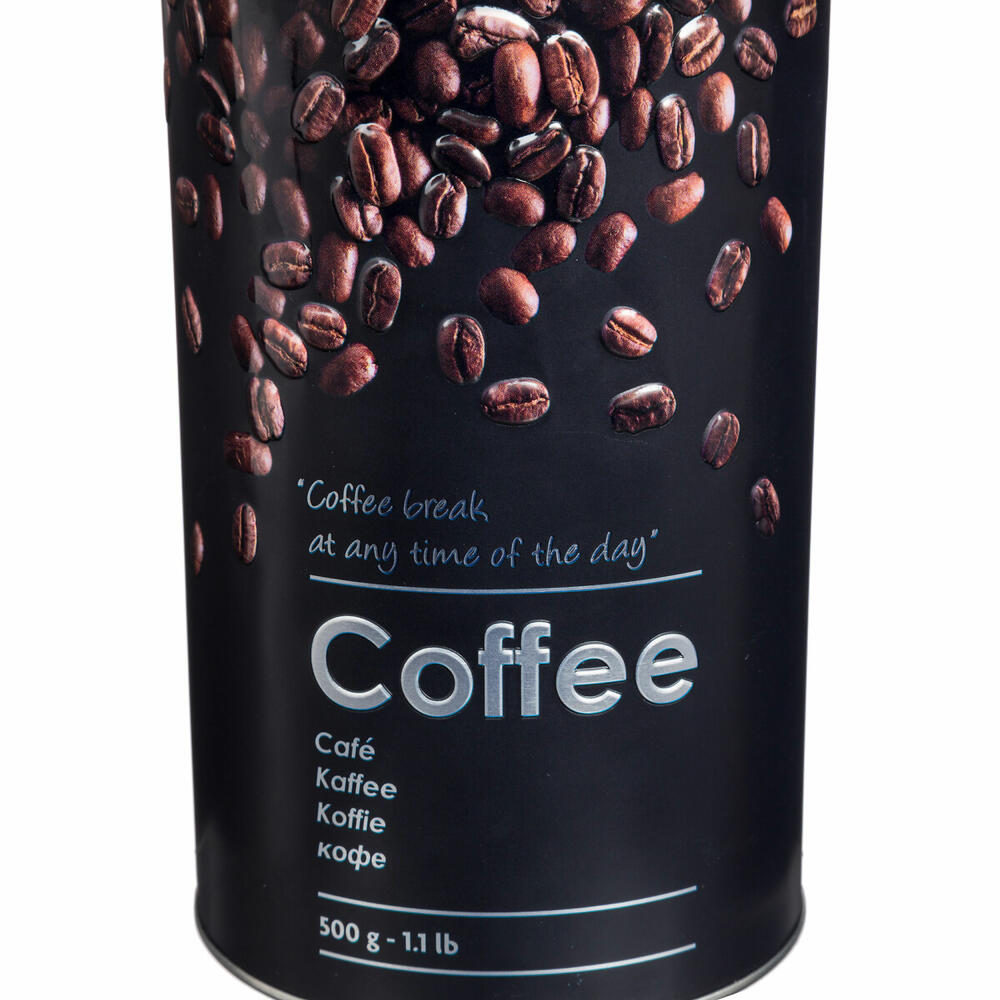 5five Simply Smart Kaffeedose Black Edition, Weißblech, Schwarz, für 500 g Kaffee, 136302