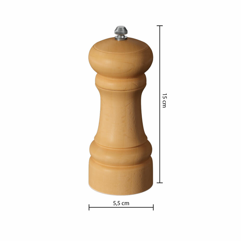 5five Simply Smart Salz- oder Pfeffermühle Bistrot, Gewürzmühle, Buchenholz, Braun, 14 cm, 136326