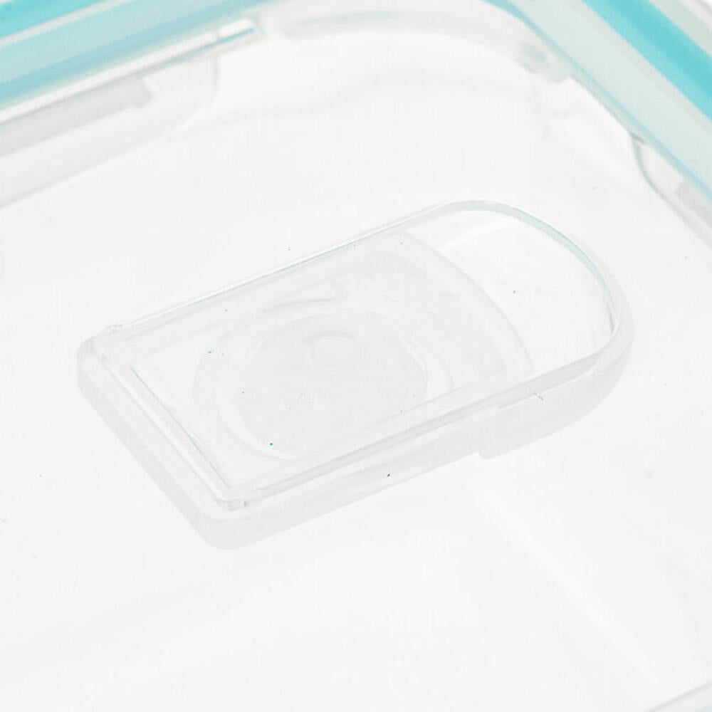 5five Simply Smart Clipeat food storage container, glass, plastic, blue, 800 ml, 135005