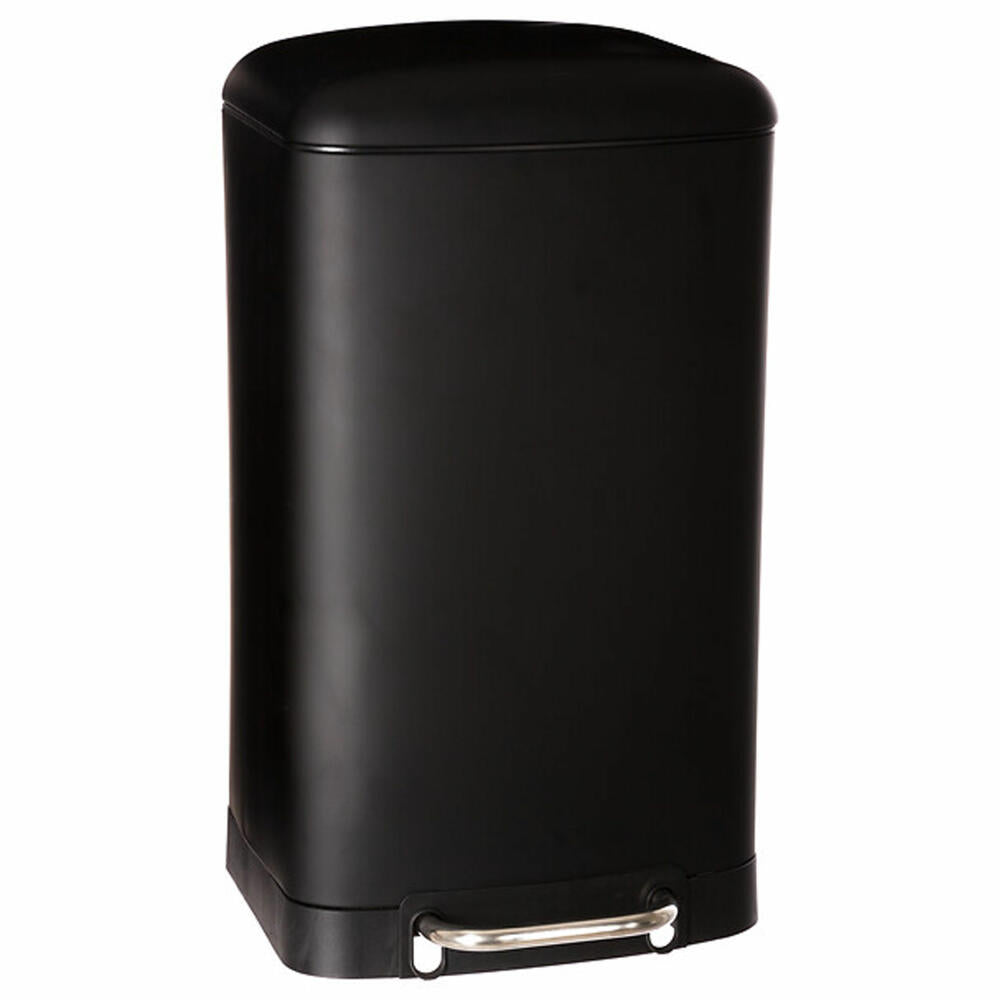5five Simply Smart Pedal Waste Bin Ariane, Trash can, stainless steel, plastic, black, 30 L, 133684