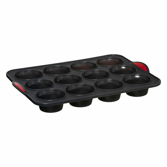 5five Simply Smart Muffin-Backform Silitop für 12 Muffins, Silikon, Eisen, Grau, 33 x 23.5 cm, 135283