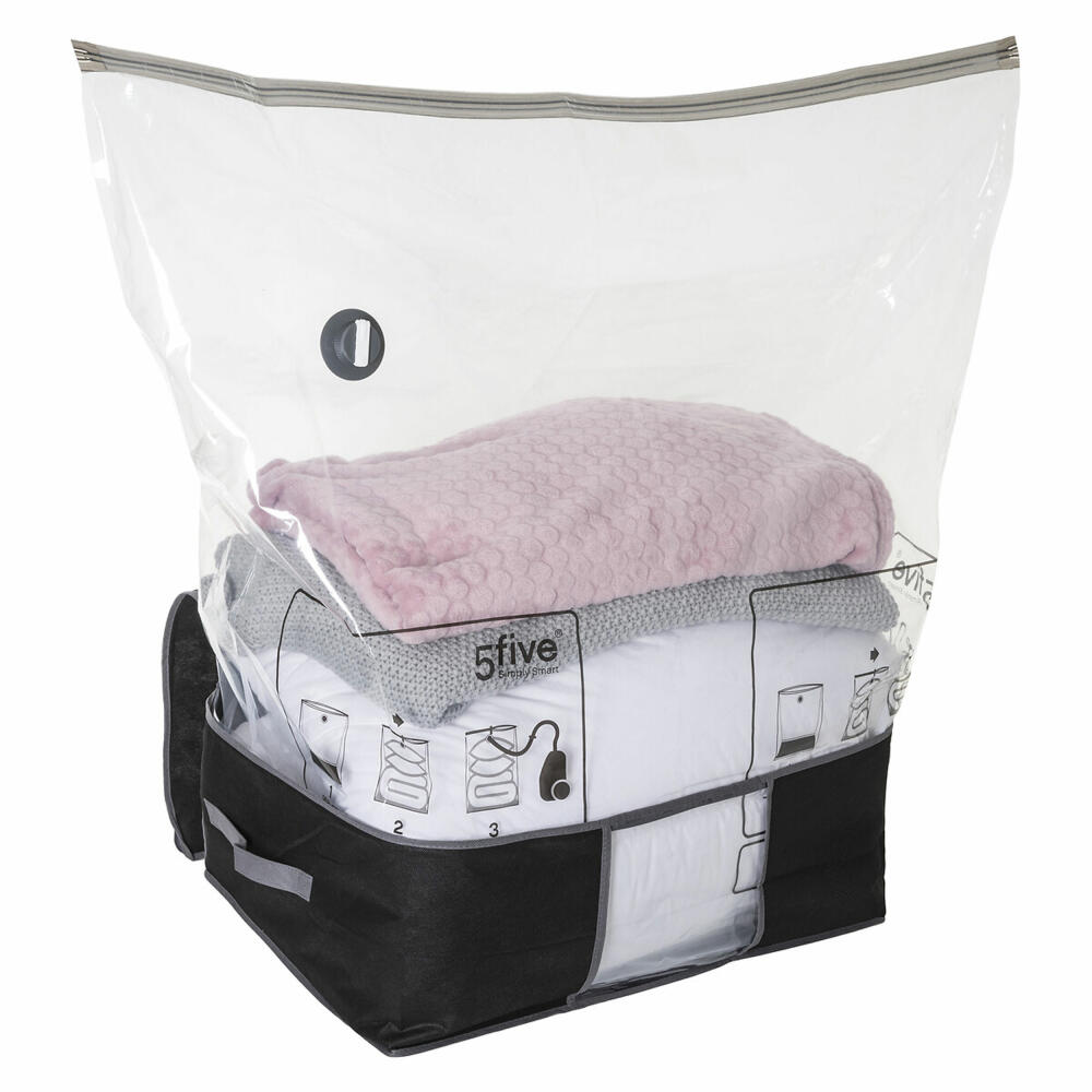 5five Simply Smart Vacuum Storage Bag Air Store, Plastic, Cardboard, Black, 60 x 40 cm, 712800