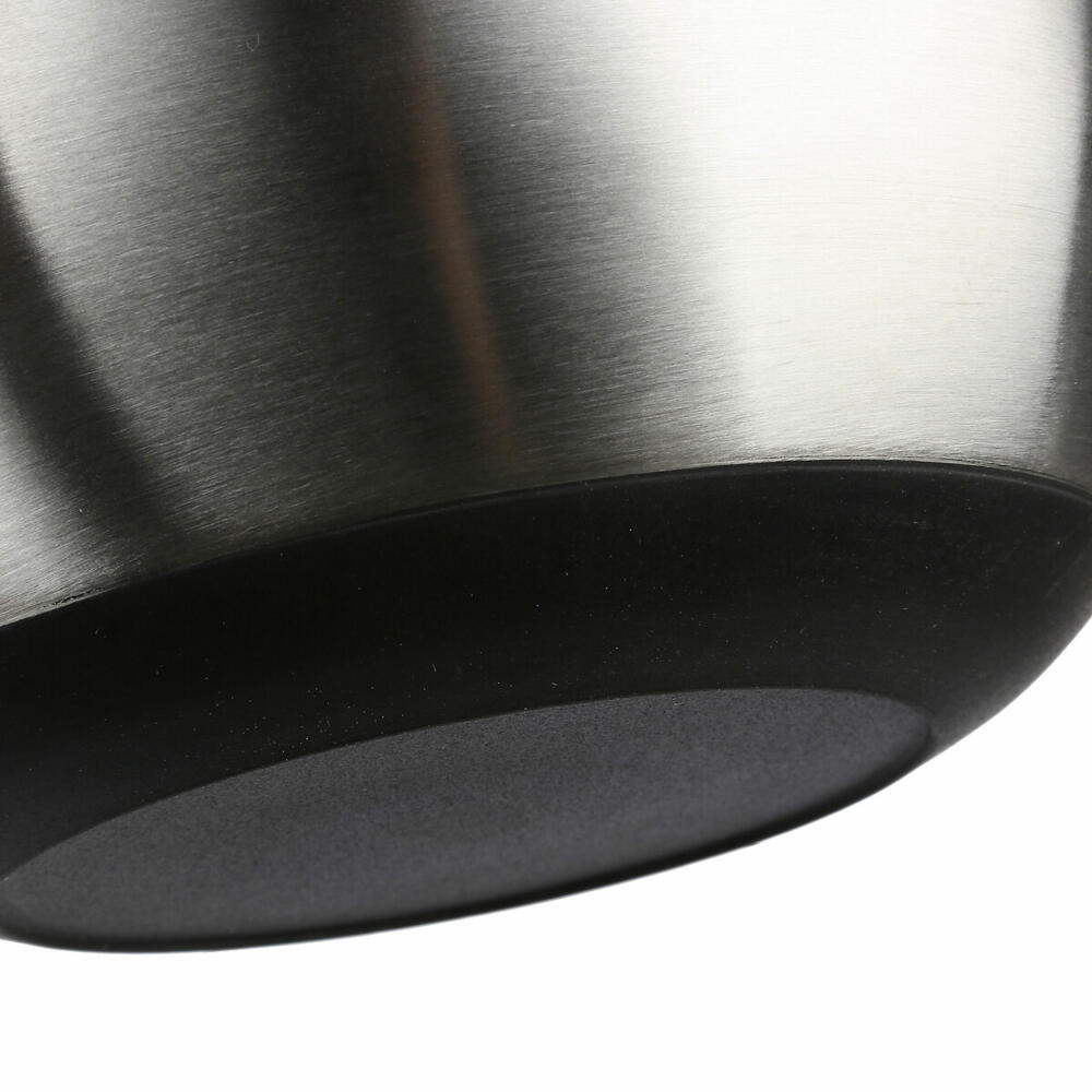 5five Simply Smart salad bowl with rubberized bottom, stainless steel, TPR, black, 4.5 liters, 124603