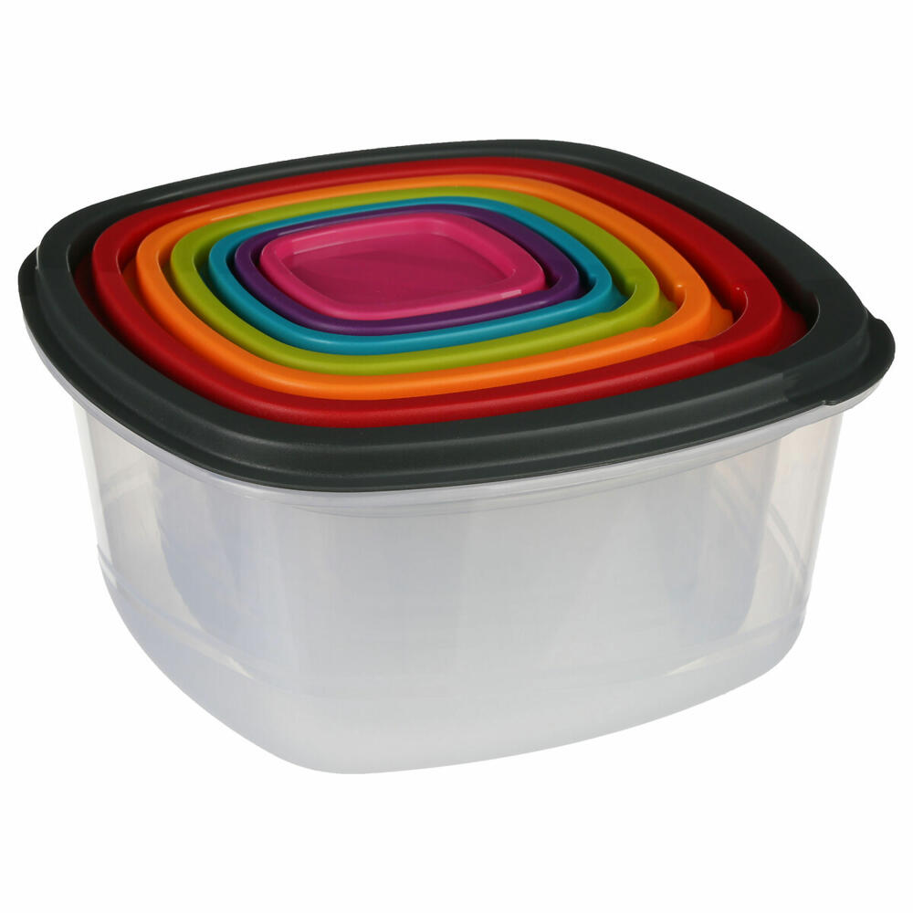 5five Simply Smart food storage containers set 7-piece, PP plastic, colorful, 120392
