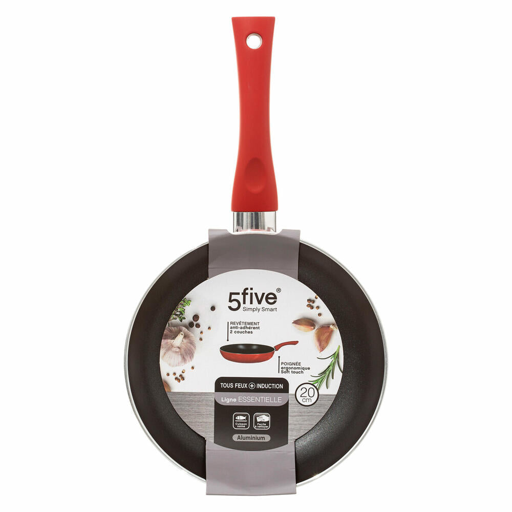 5five Simply Smart Frying Pan Essentielle, non-stick, aluminum, plastic, red, 20 cm, 128840