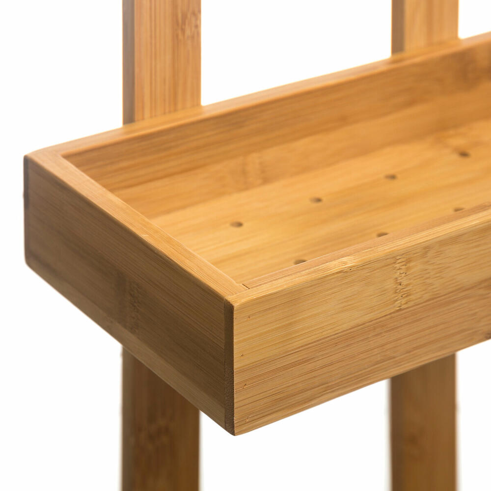 5five Simply Smart Hänge-Duschregal mit 2 Ebenen, Bambus, Edelstahl, Braun, 60 cm, 155986