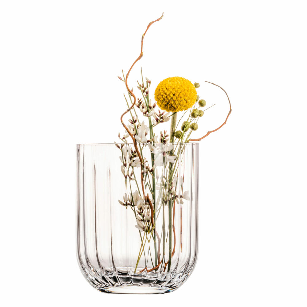 Zwiesel Glass Vase Dialogue, flower vase, decorative vase, glass, graphite, 12.4 cm, 122755