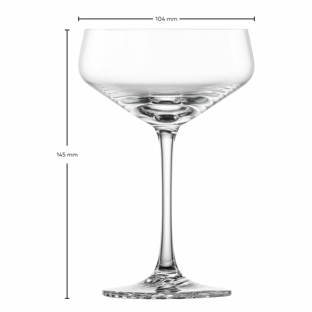 Zwiesel Glass Cocktail Bowl Echo Set of 4, Crystal Glass, Transparent, 277 ml, 123384