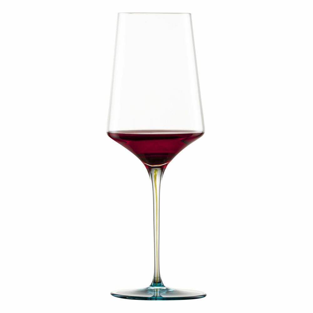 Zwiesel Glas Handmade Red Wine Glass Ink, Crystal Glass, Emerald Green, 638 ml, 123410