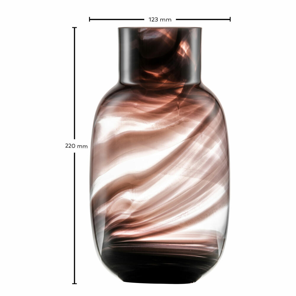 Zwiesel Glas Handmade Vase Dark Waters S, crystal glass, brown, 123426
