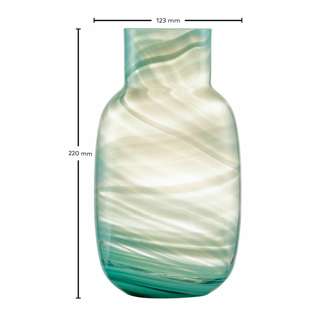 Zwiesel Glas Handmade Vase Green Waters S, crystal glass, green, 123427