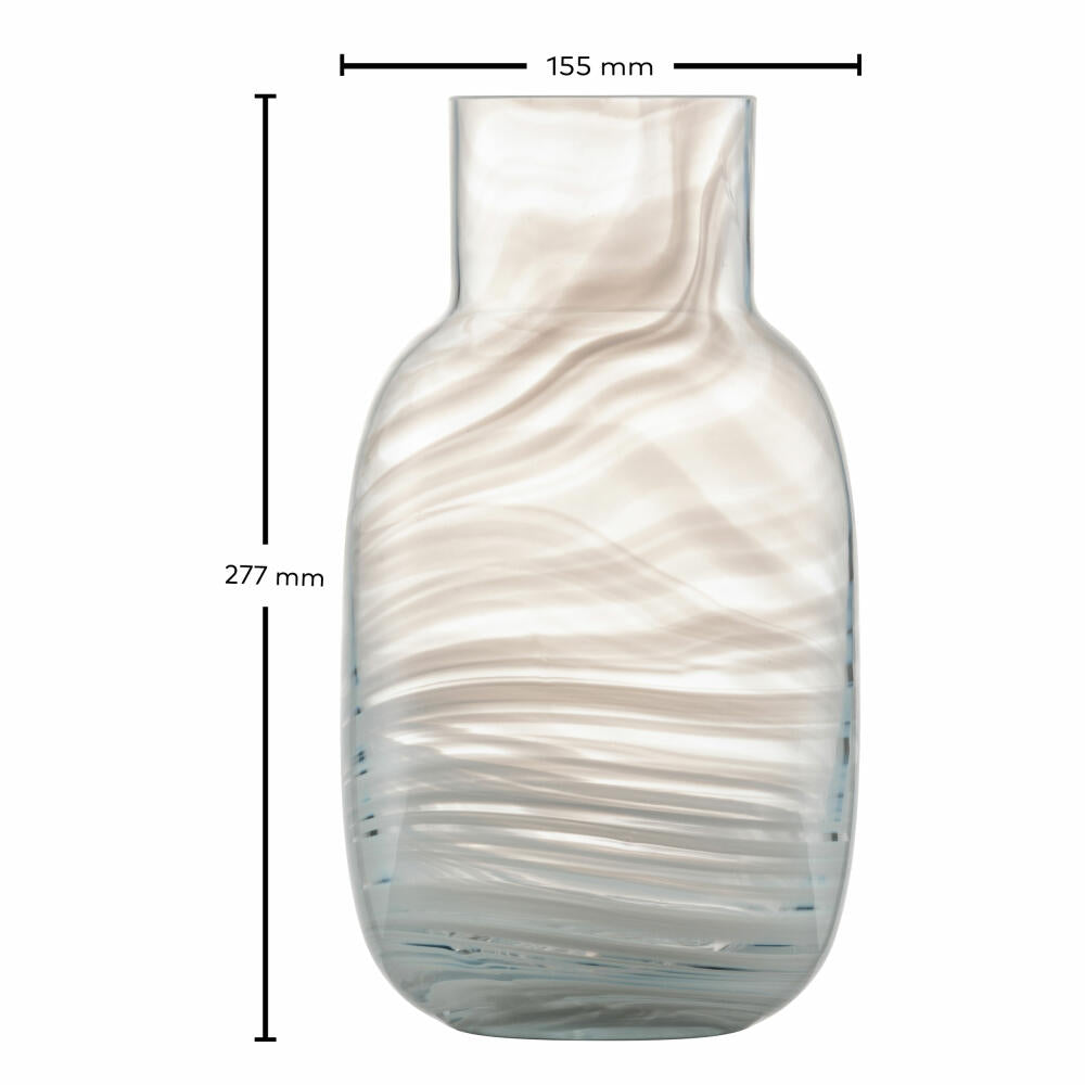Zwiesel Glas Handmade Vase Snow Waters L, Kristallglas, Weiß, 123433