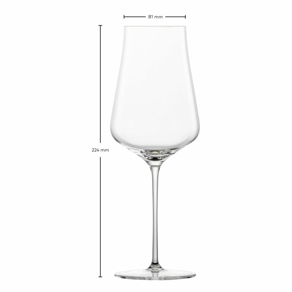 Zwiesel Glas Hybrid white wine glass Duo set of 2 with effervescence point, crystal glass, transparent, 381 ml, 123473
