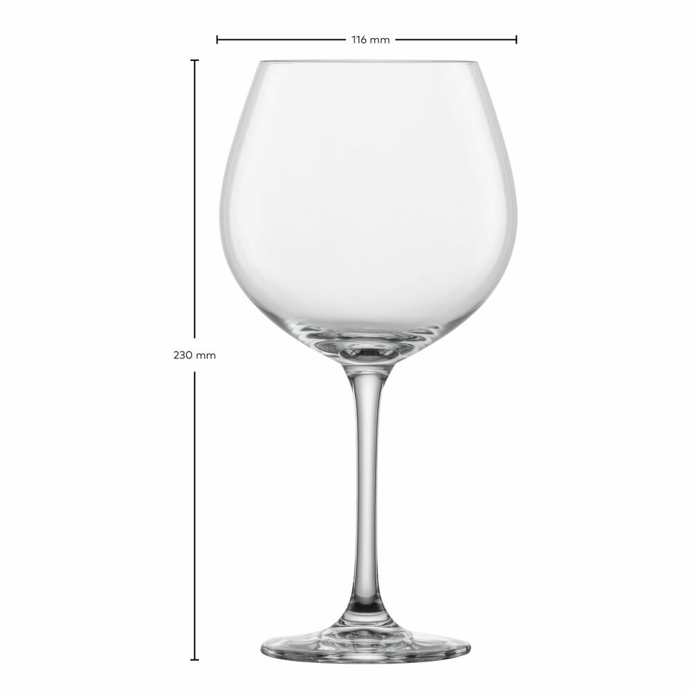 Schott Zwiesel Burgunderpokal Classico 6er Set, Kristallglas, Transparent, 814 ml, 123655