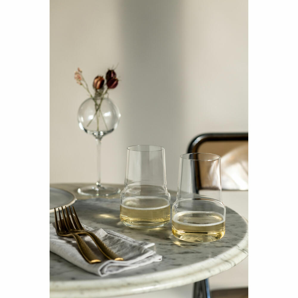 Zwiesel Glas Sekt Tumbler Level 2er Set, Kristallglas, Transparent, 412 ml, 123914