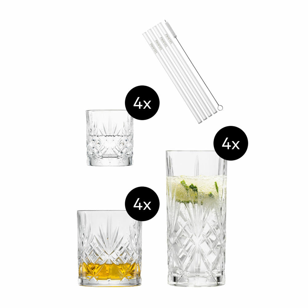 Schott Zwiesel Barset Show 17-piece, crystal glass, transparent, 124010