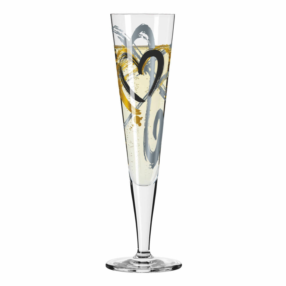 Ritzenhoff Champagnerglas Goldnacht Champagner 001, Thomas Marutschke, Kristallglas, 205 ml, 1078190