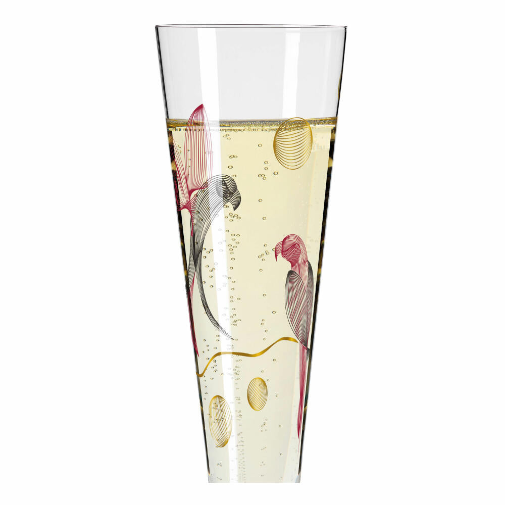 Ritzenhoff Champagne Glass Goldnacht Champagne 016, Christine Kordes, Crystal Glass, 205 ml, 1071016