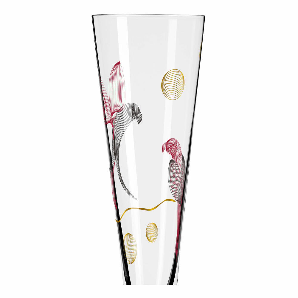 Ritzenhoff Champagne Glass Goldnacht Champagne 016, Christine Kordes, Crystal Glass, 205 ml, 1071016