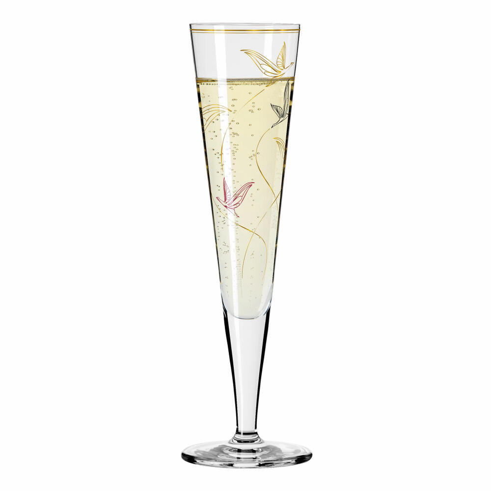 Ritzenhoff champagne glass Goldnacht Champagne 017, Concetta Lorenzo, crystal glass, 205 ml, 1071017