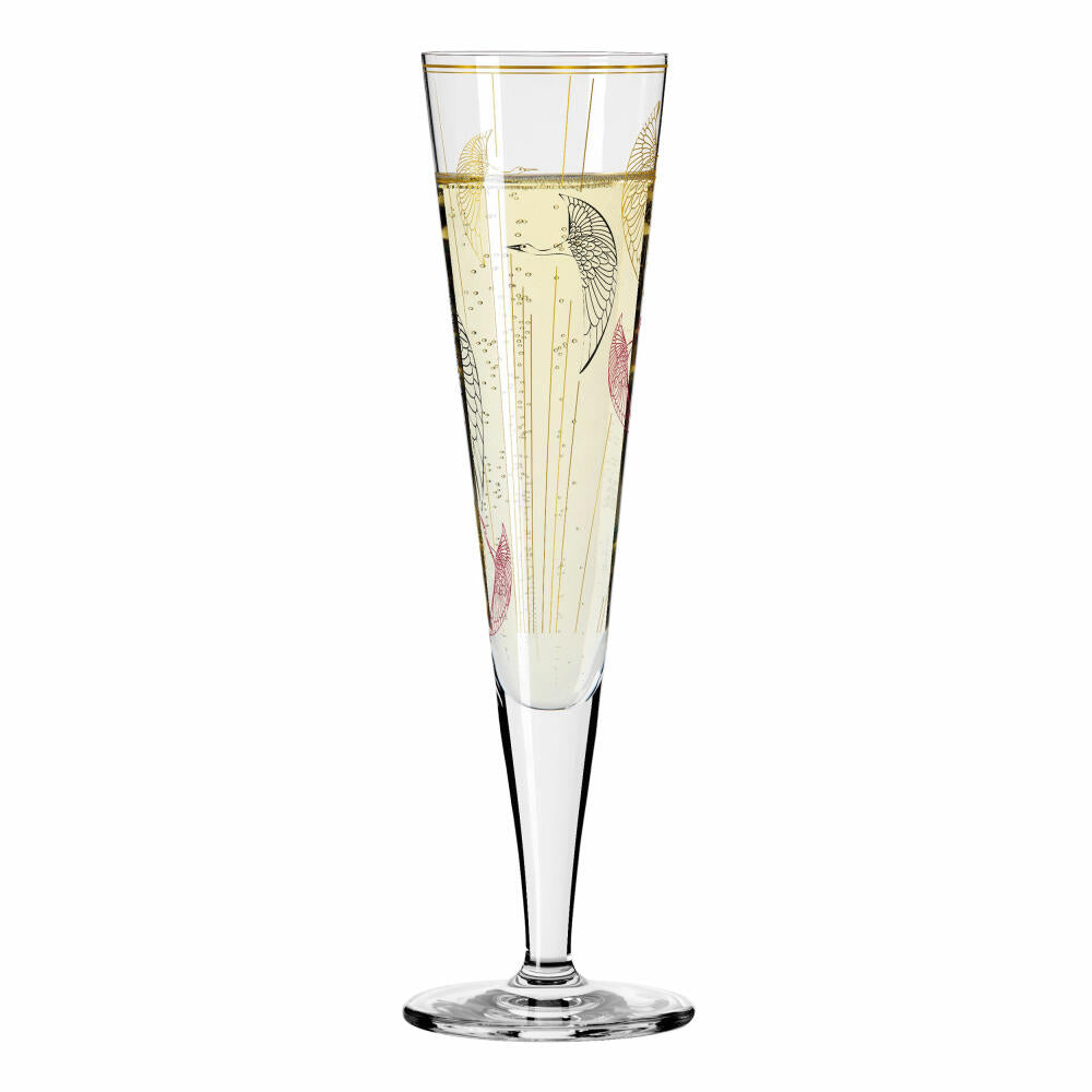 Ritzenhoff champagne glass Goldnacht Champagne 018, Concetta Lorenzo, crystal glass, 205 ml, 1071018