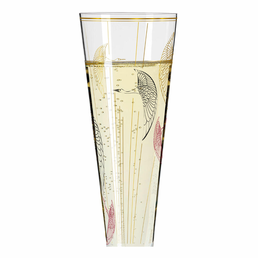 Ritzenhoff champagne glass Goldnacht Champagne 018, Concetta Lorenzo, crystal glass, 205 ml, 1071018
