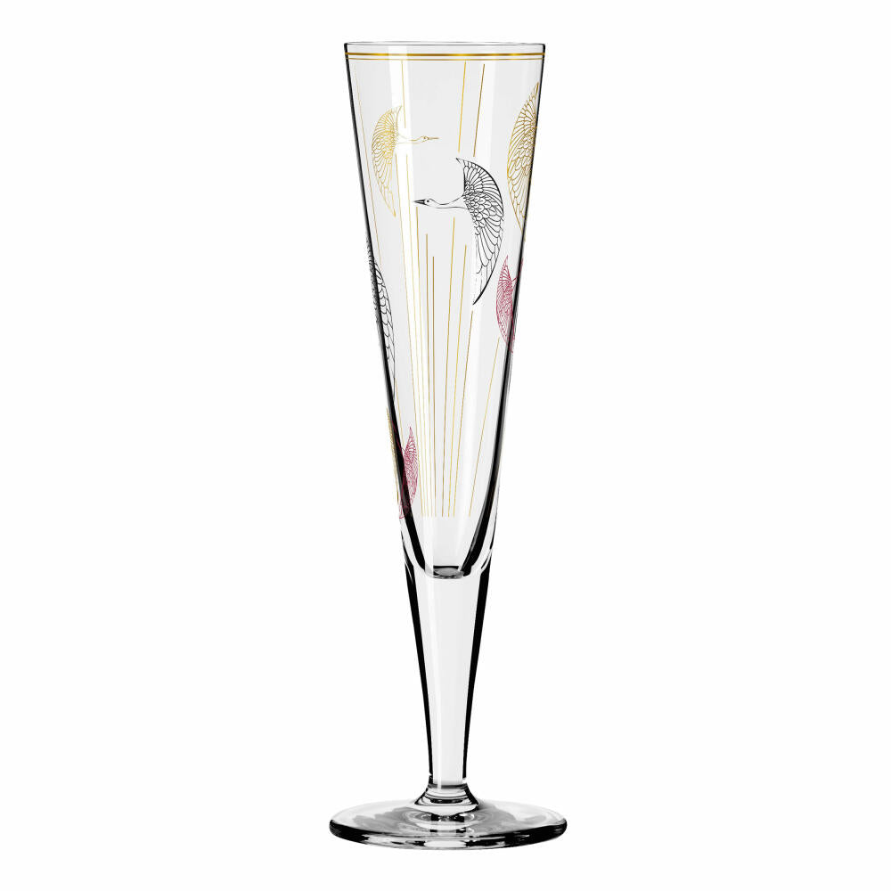 Ritzenhoff champagne glass Goldnacht Champagne 018, Concetta Lorenzo, crystal glass, 205 ml, 1071018