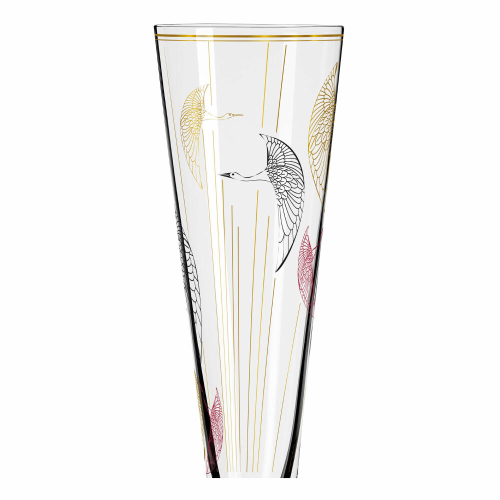 Ritzenhoff champagne glass Goldnacht Champagne 018, Concetta Lorenzo, crystal glass, 205 ml, 1071018