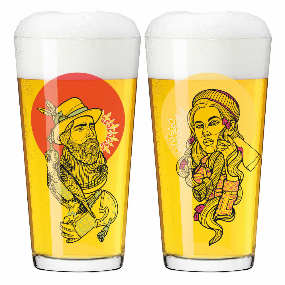 Ritzenhoff Trinkbecher Farbknall 2er-Set 002, Becher, Vladimir Bott , Kristallglas, 432 ml, 3491002