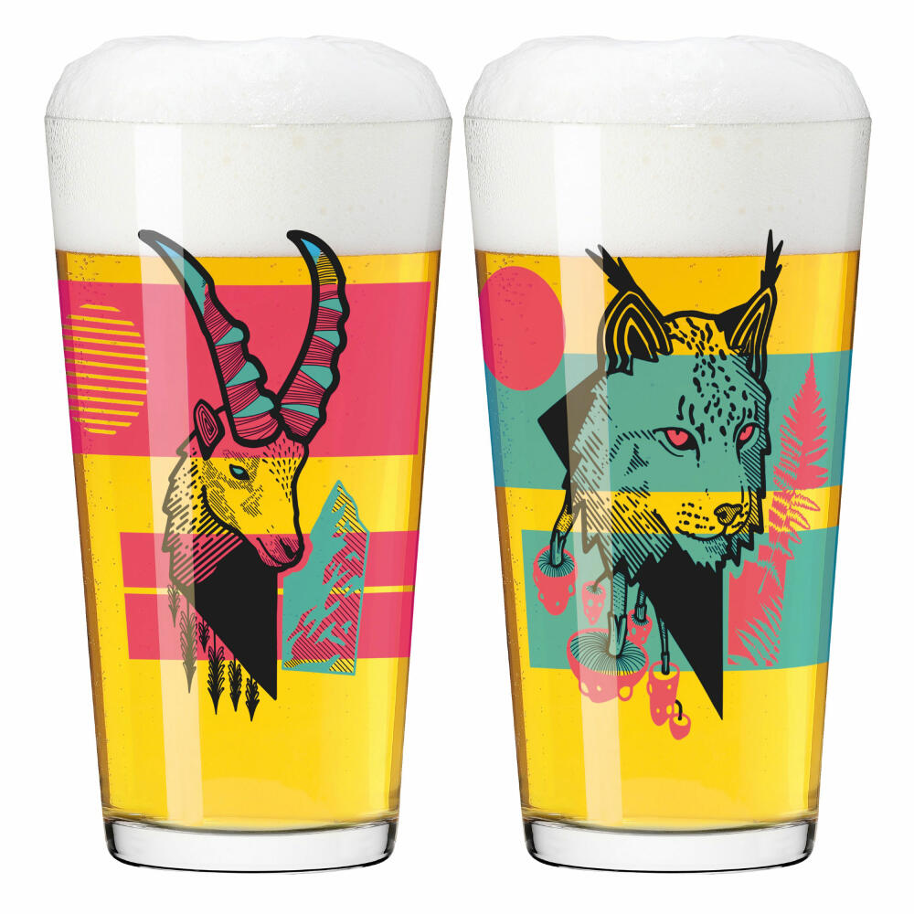Ritzenhoff drinking cup color bang set of 2 003, cup, Daniel Fatemi, crystal glass, 432 ml, 3491003