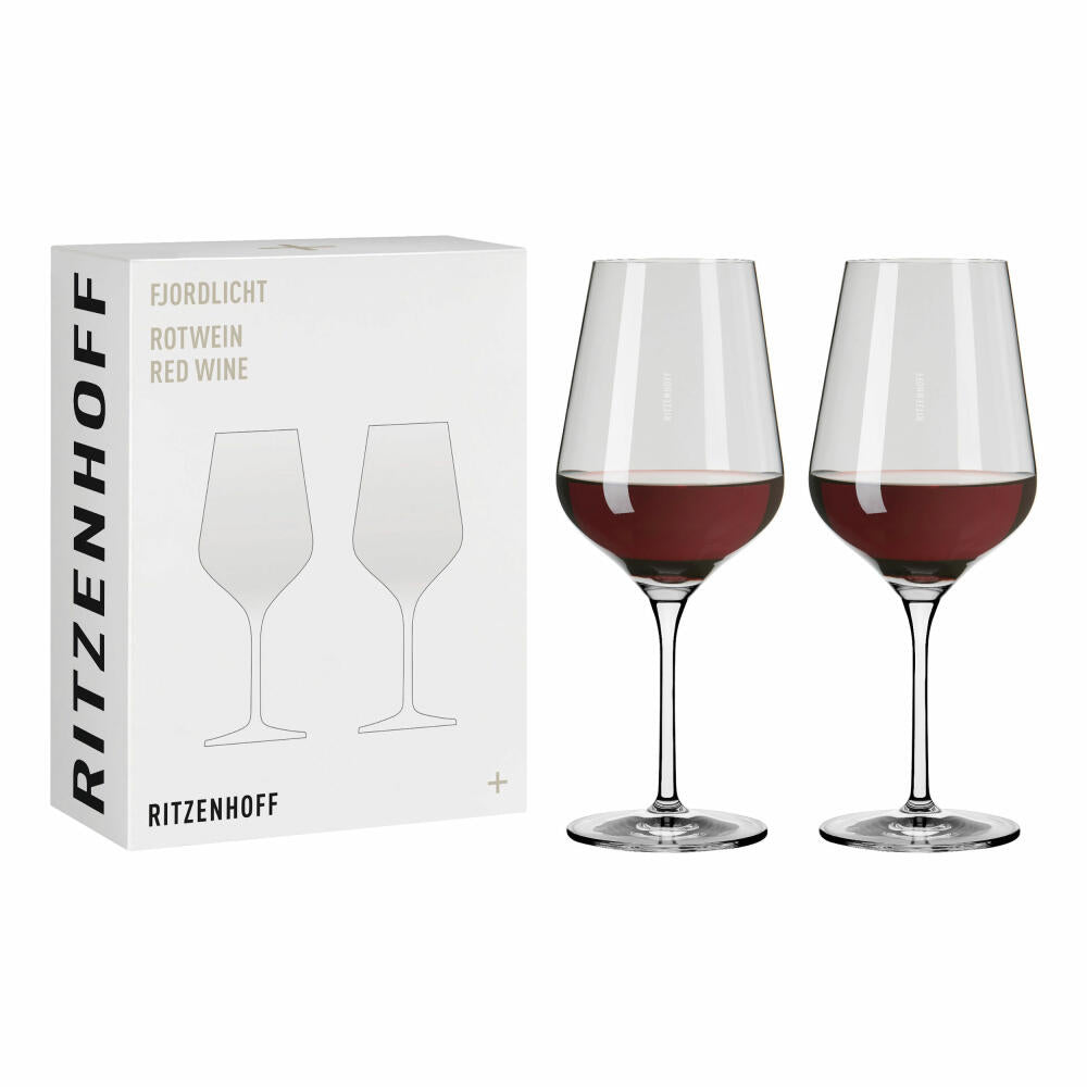 Ritzenhoff wine glasses Fjordlicht red wine set of 2 002, red wine glass, Ritzenhoff inhouse, crystal glass, 570 ml, 3631002