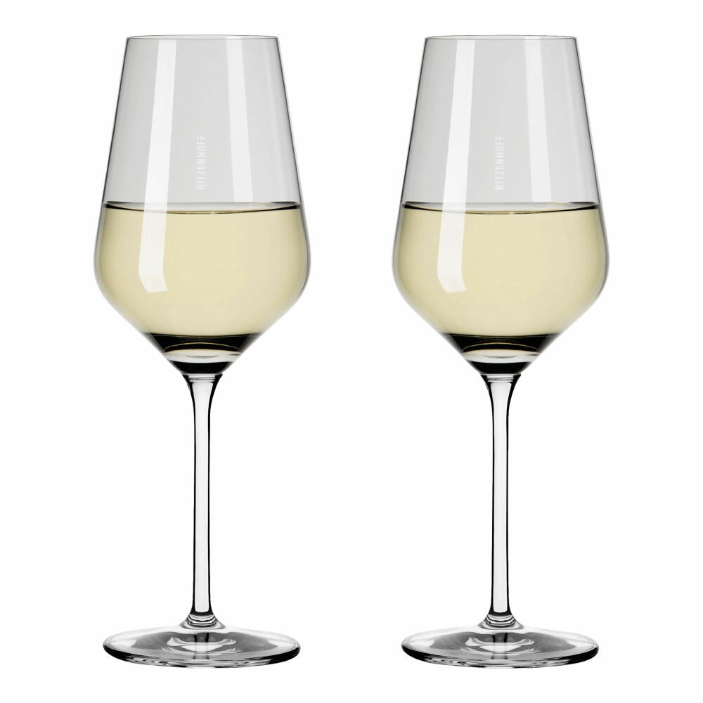 Ritzenhoff wine glasses Fjordlicht white wine set of 2 002, white wine glass, Ritzenhoff inhouse, crystal glass, 380 ml, 3641002
