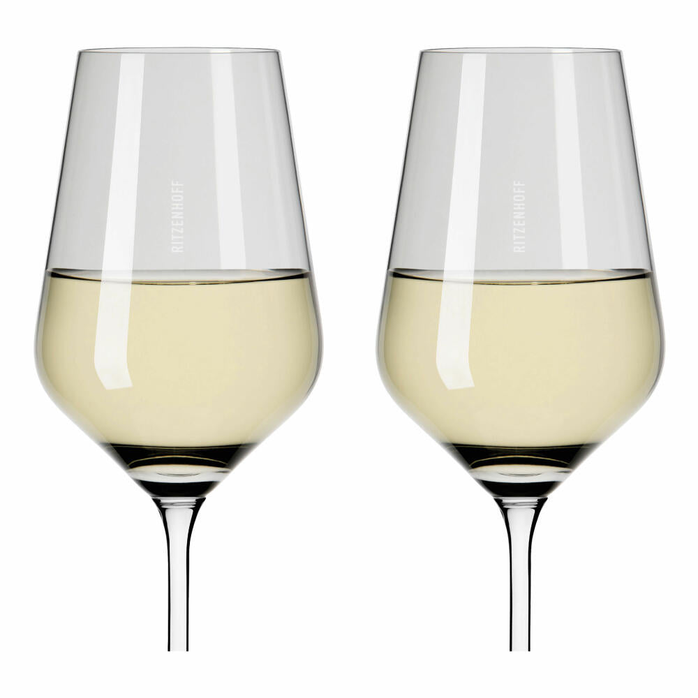 Ritzenhoff wine glasses Fjordlicht white wine set of 2 002, white wine glass, Ritzenhoff inhouse, crystal glass, 380 ml, 3641002