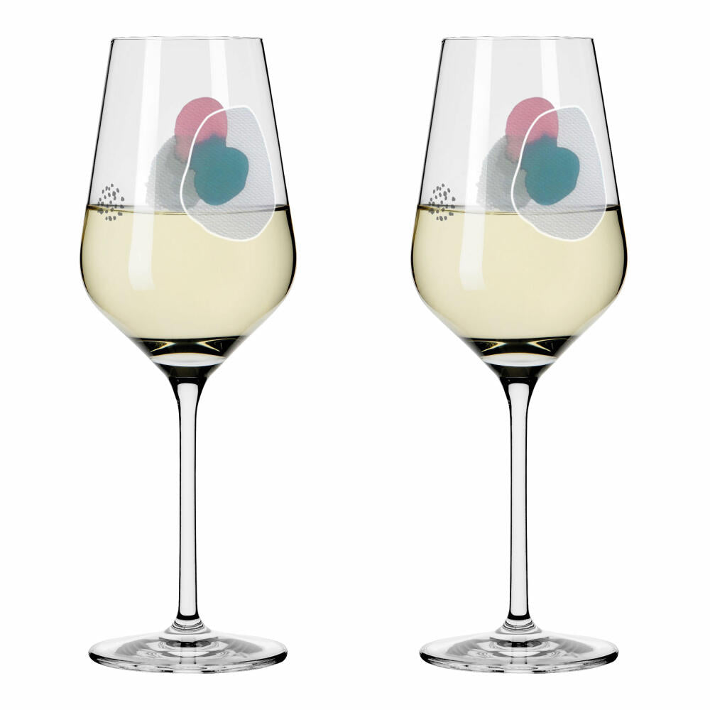 Ritzenhoff Weingläser Sommerwendtraum Weißwein 2er-Set 001, Weißweinglas, Romi Bohnenberg , Kristallglas, 380 ml, 3611001