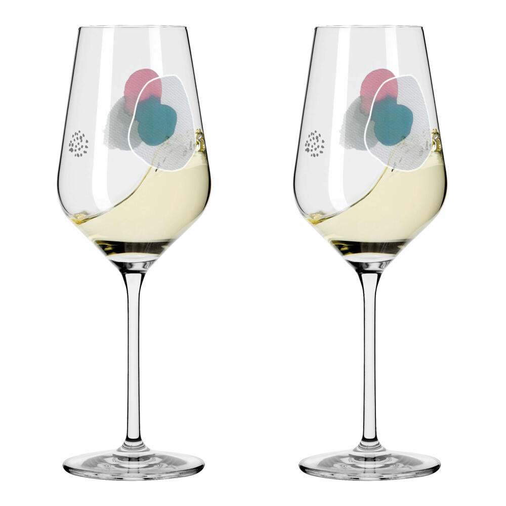 Ritzenhoff Weingläser Sommerwendtraum Weißwein 2er-Set 001, Weißweinglas, Romi Bohnenberg , Kristallglas, 380 ml, 3611001